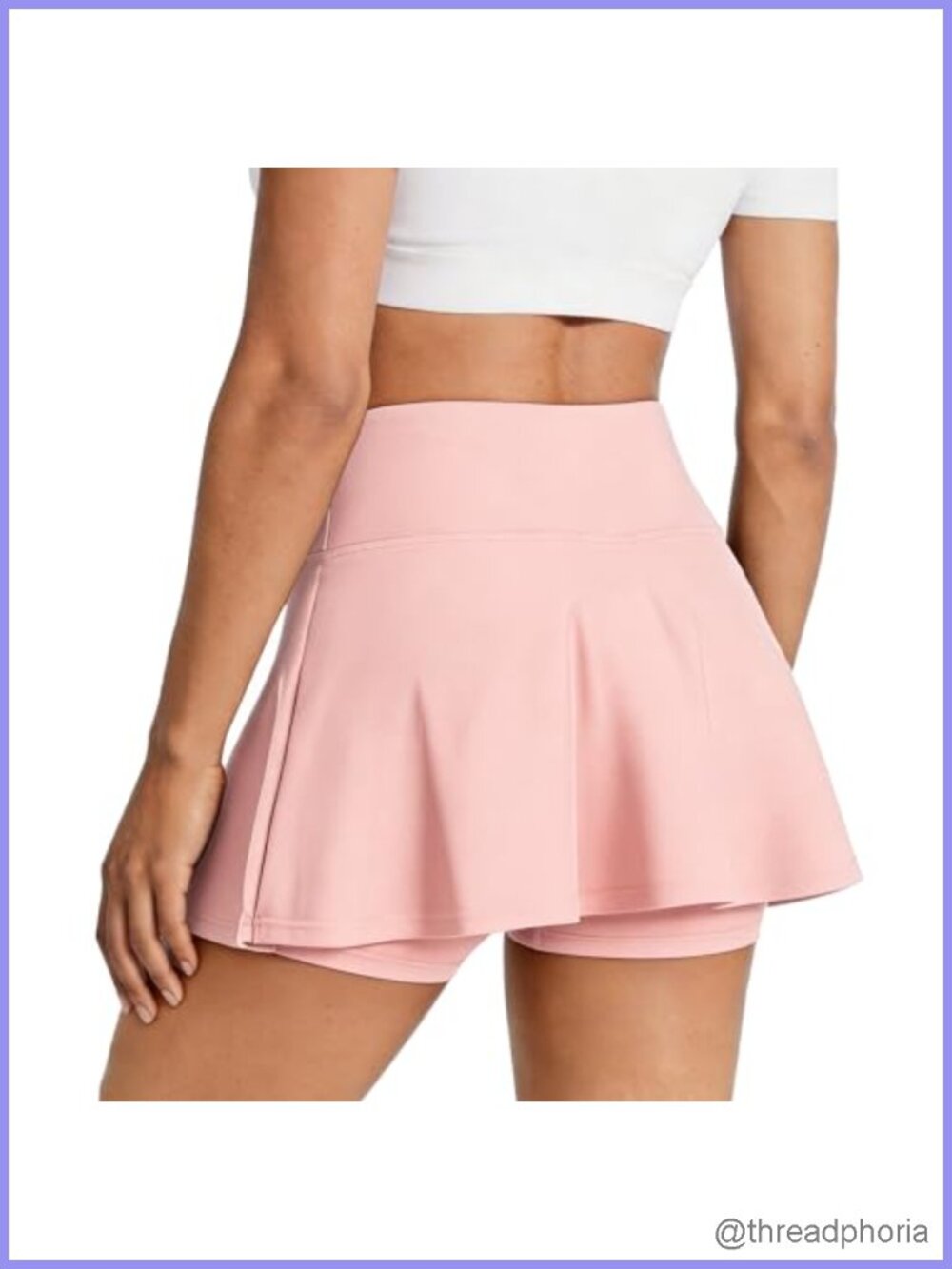 High Waisted Athletic Skort with Inner Shorts Pockets for Tennis Golf Running